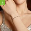 Starlight Sparkling Moissanite Bracelet, Exquisite Simple And Versatile S925 Sterling Silver Moissanite Bracelet