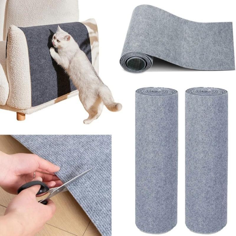 2pcs Cats Scratching Post Furniture Protectors Trimmable NonSlip Polyester Carpet Pad