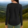 Women's Long Sleeve Breathable Athletic Pullover Loose Fit Round Neck Lightweight Yoga Top for Exercise Workout Running and Casual Wear