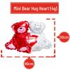 Double Bear Hug Heart Foil Balloon Decoration with Mini Balloons for Weddings