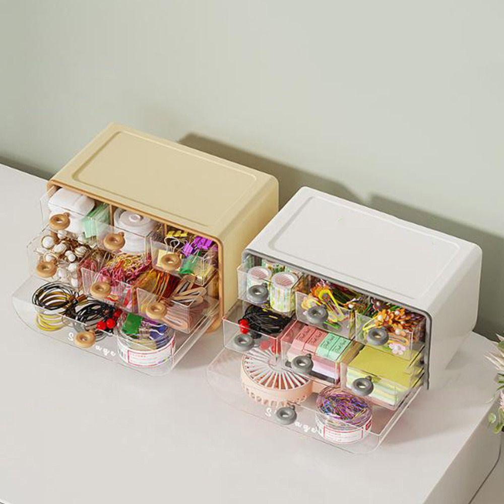 Large Capacity Makeup Storage Box Plastic Makeup Cosmetics Organizer Bedroom