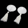 1 Pair Nipple Covers Sequins Shiny Heart Shape Nippleless Stickers Tassels Self-Adhesive Invisible Chest Pads for Home