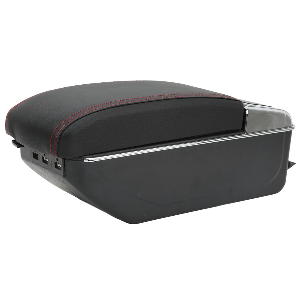 Center Console Armrest Box 7 USB Port Double Layers Comfortable Replacement for Ford Fiesta 08?18