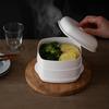 Astro Microwave Made in Cooks 2 Dishes Dishwasher Steam Heating for Fluffy Steamed Steamed Steamed Food Reheating Frozen Healthy Diet 2-Tier Steamer,