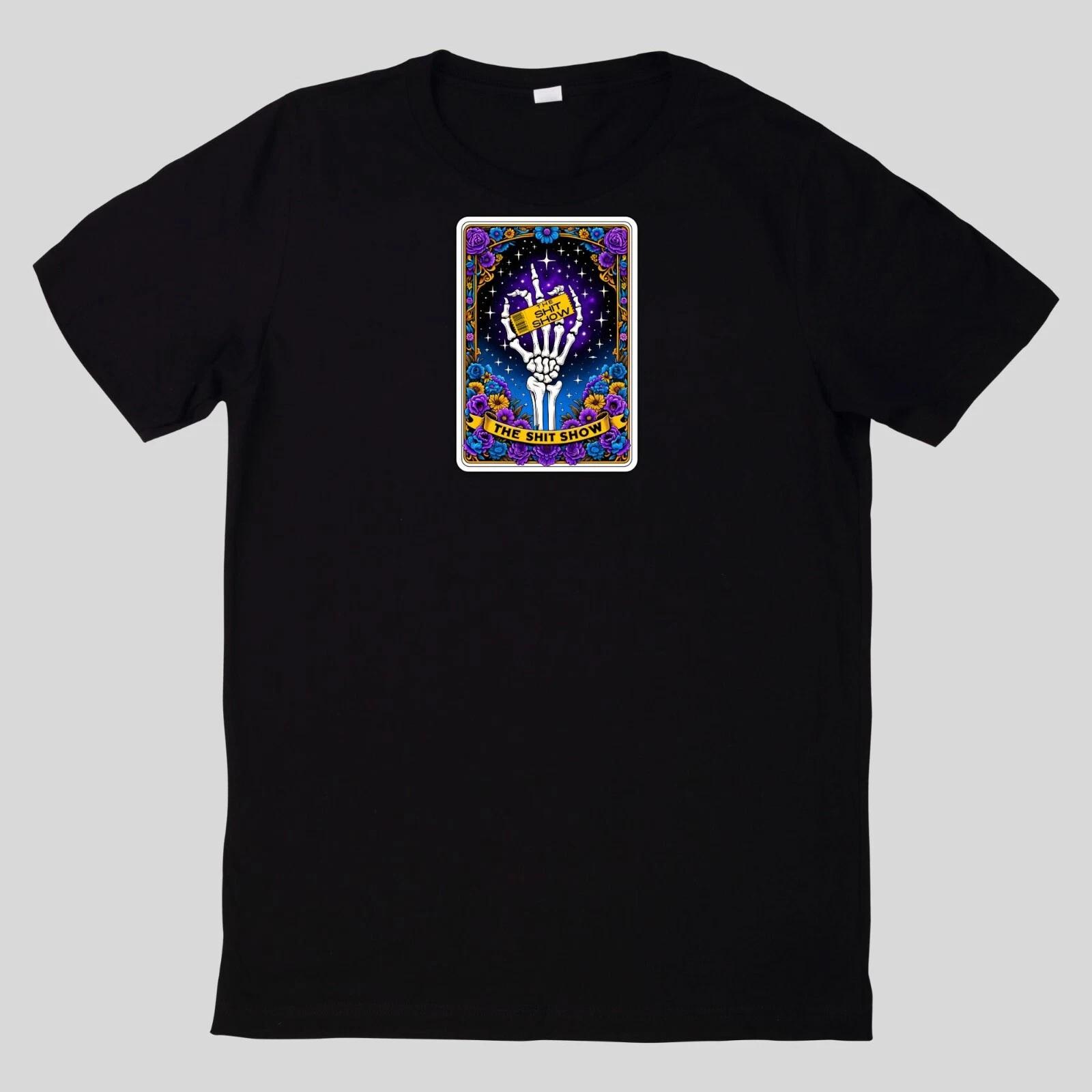 T-Shirt Lustige Skelett Tarot karte Baumwolle Fun Spaß Sprüche Lustig Cartoon L