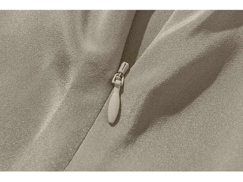 Francuska jedwabna spódnica midi - Jednolity kolor, wyszczuplająca, jedwab morwowy, elegancka damska odzież letnia