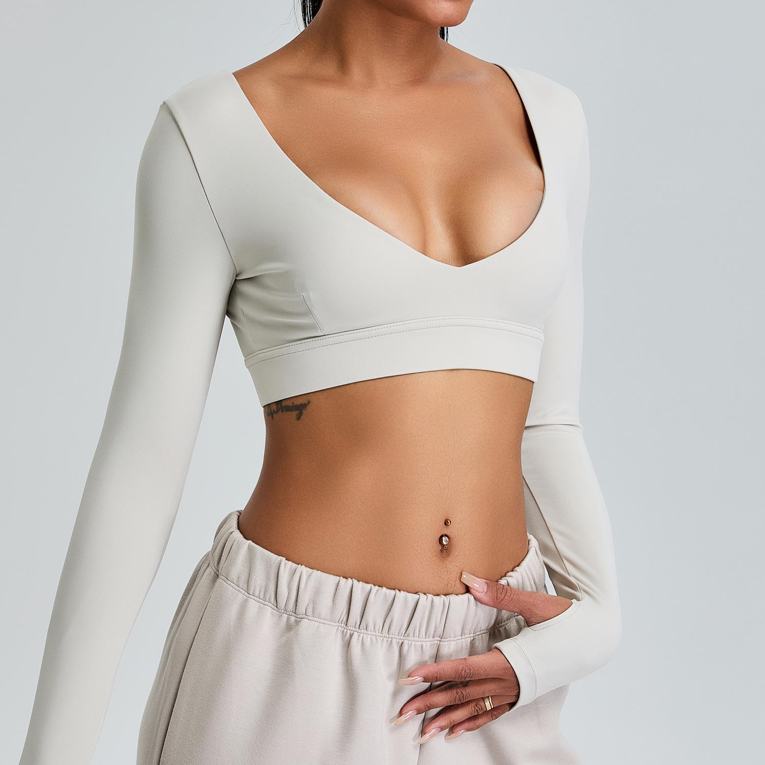 

Новый топ для йоги с V-образным вырезом Pure Desire, женская облегающая футболка с коротким рукавом для улицы, быстросохнущая, обтягивающая фитнес-одежда XL