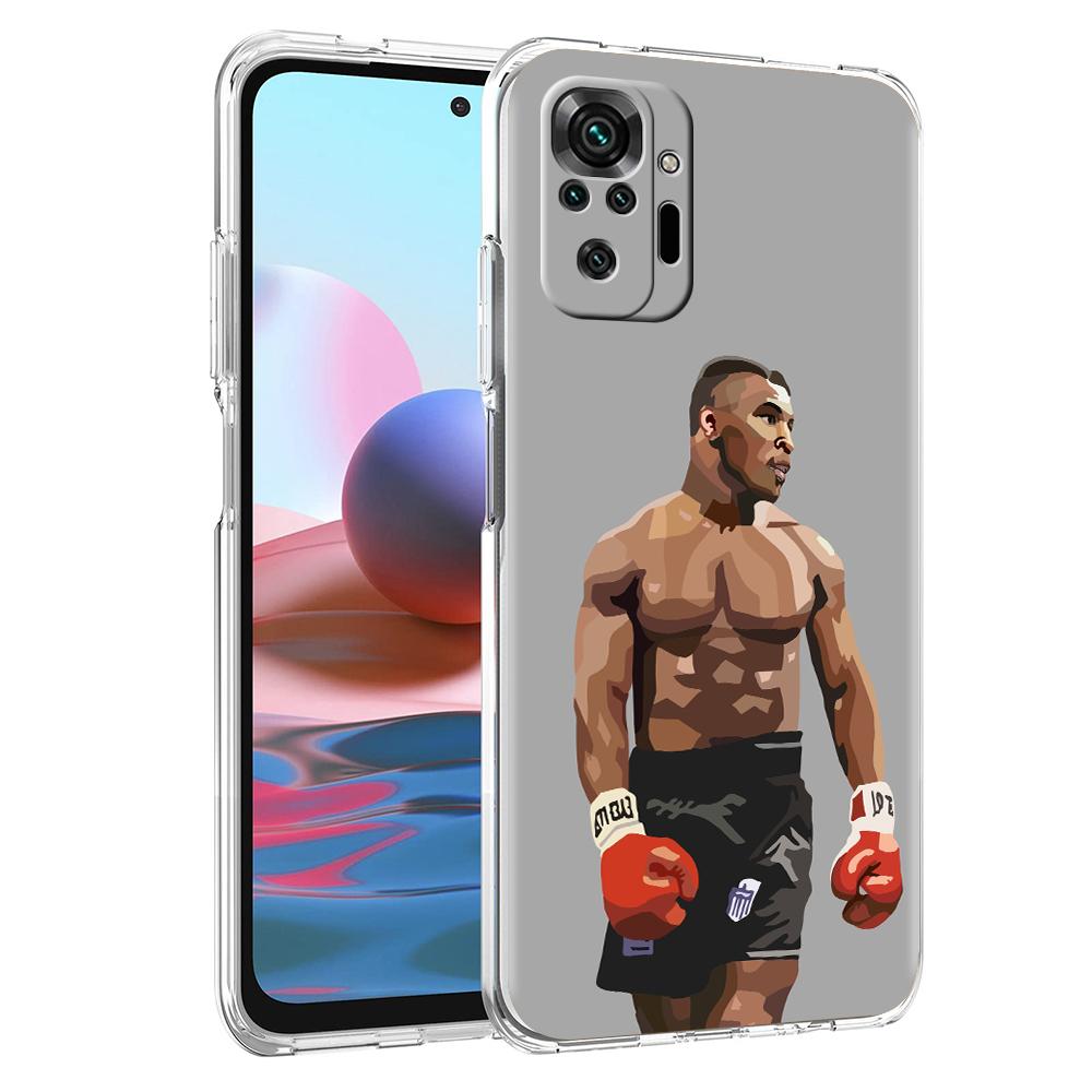 Mike Tyson Boxer Phone Case For Xiaomi Redmi Note 12 4G 11 10 Pro 5G 10C 10S 9S 9 9T 8T 9C 9A 8 8A 7 K50 K40 Gaming Clear Cover