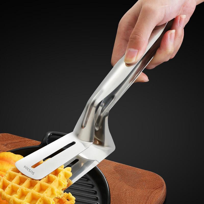 304 Stainless Steel Extended Kitchen & Steak Tongs (10-Pack)