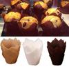 Wraps Muffin Round Cases Pastry Bakeware Liners Cake Cup Baking Paper Cups 50Pcs/Set Tulip Shape