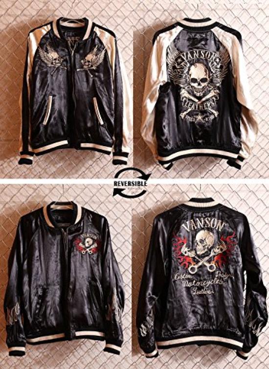 Skull Embroidery Reversible Sukajan M [Banson] NVJK-701