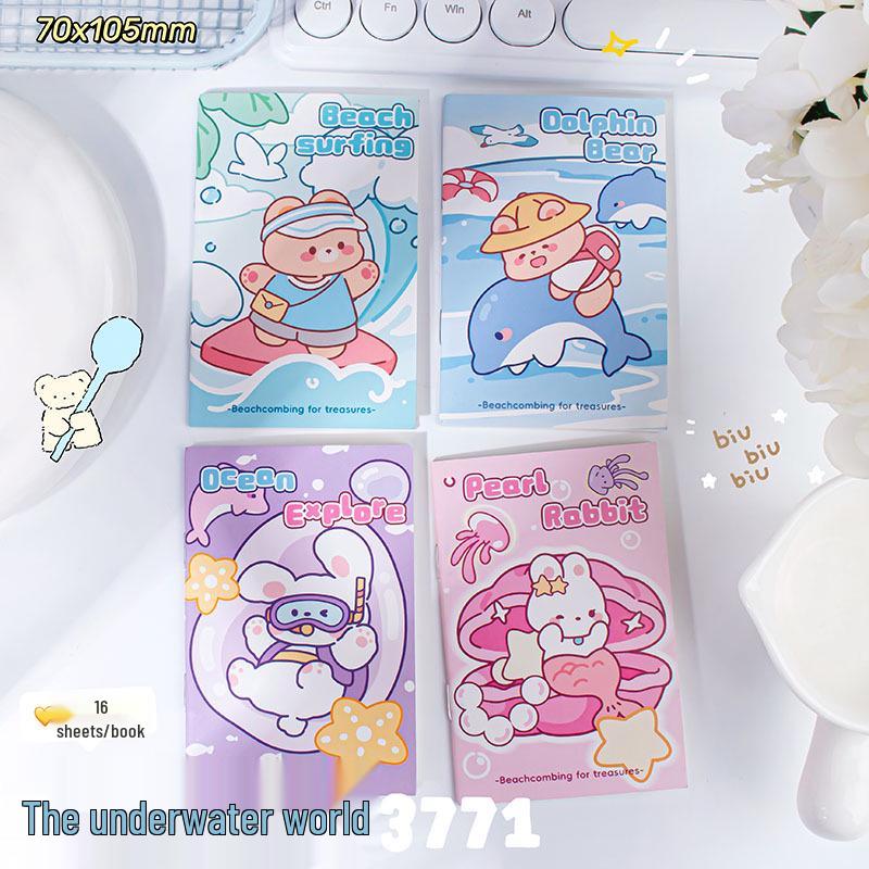 Cartoon Mini Notebook - Portable and Cute Student Reward Workbook
