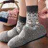 A Little Luck In Winter! Wool Socks, Snowman, Christmas Tree, Thickened Warm Socks
