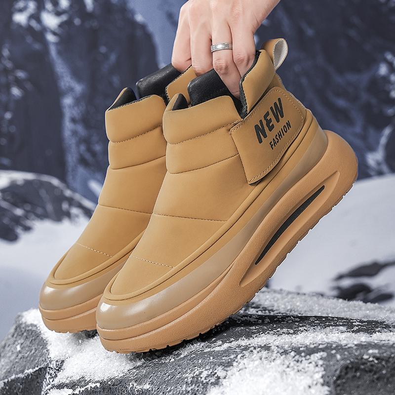 Winterstiefel für Herren Mit Samt Herren-Sneaker Weich und Bequem Sport- und Freizeitkleidung Verschleißfest Rutschfest Neue Knöchelhohe Stiefel
