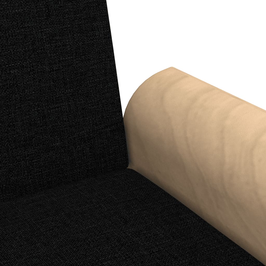Black Fabric Sleeper Sofa with Armrests