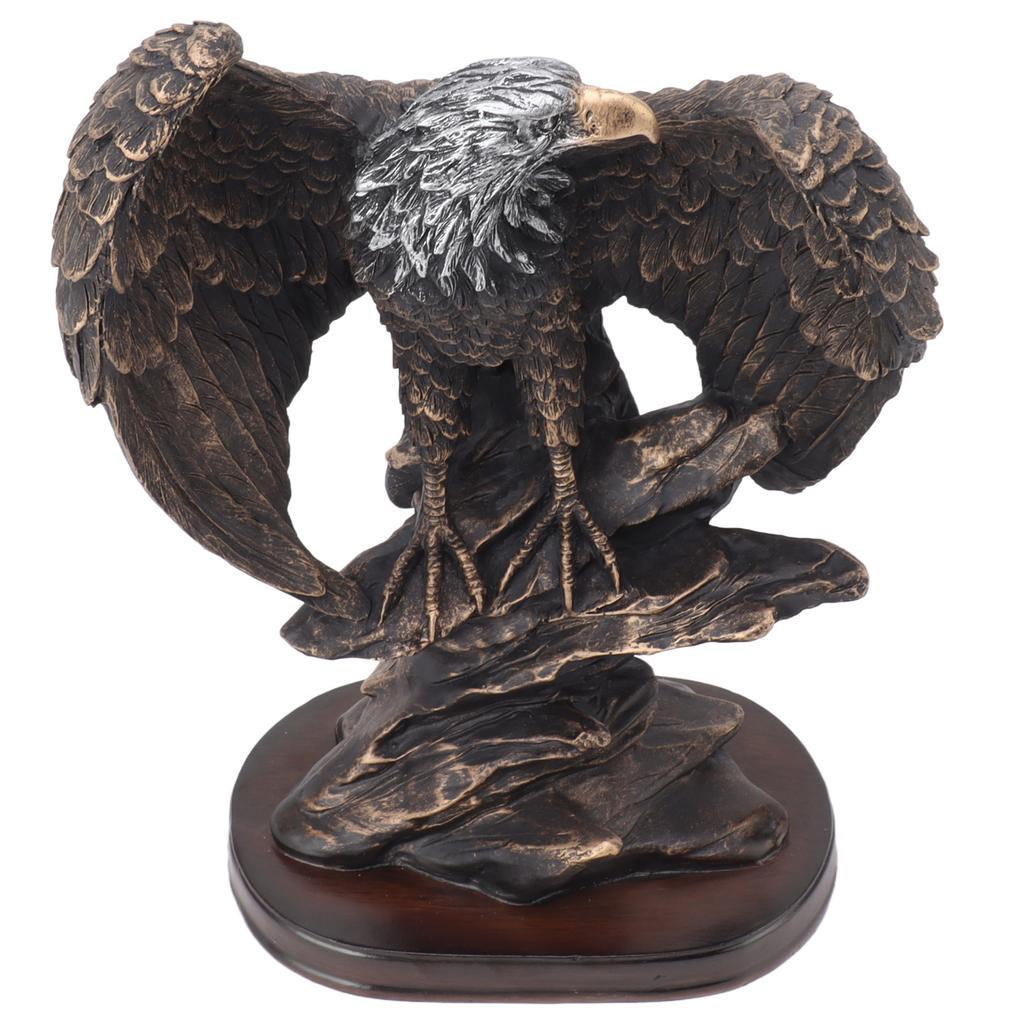 Eagle Statue Resin Vivid Ingenious Durable Decorative Vintage Eagle Figurine for Office