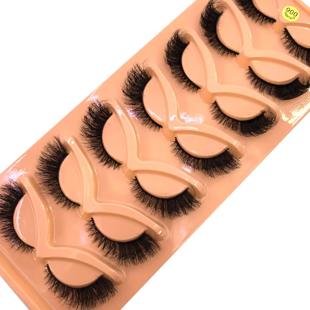 Xiaomi HBZGTLAD 7 paires de cils 3D en vison, cils épais et moelleux, extension de cils douces, faux cils naturels, maquillage, cils en vison.