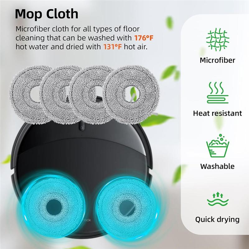 Replacement Accessories For Roborock Saros 10R Robot Vacuum–Main Brush , Side Brush , Hepa Filter , Mop Pads , Dust Bags