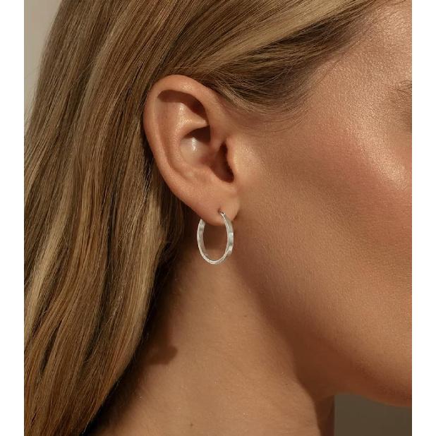 Orecchini a cerchio con perno in Argento Sterling 925 Leggeri per Donna | Orecchini a cerchio sottili grandi ipoallergenici larghi 3 mm per Donna Regalo 30/40/50/60mm