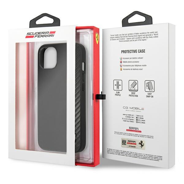 Ferrari Fesaxhcp13Sbk Iphone 13 Mini 5,4 Czarny/Black Hardcase On Track Carbon Stripe