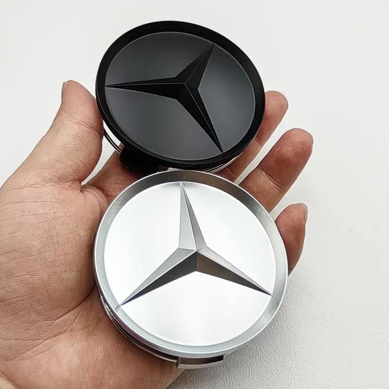 Car Sticker 4pcs 75mm Car Wheel Center Caps Hub Caps For Mercedes Benz A B C E S GLA GLB GLC GLE GLK CLS R W205 W253 W177 W213 A