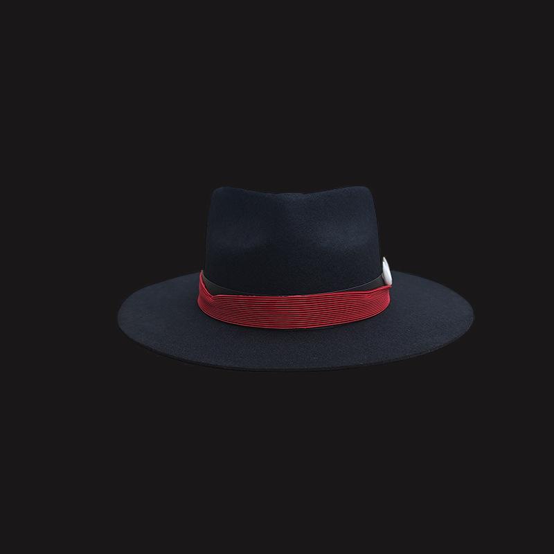 Retro Old Style Wool Top Hat, Webbing Felt Hat