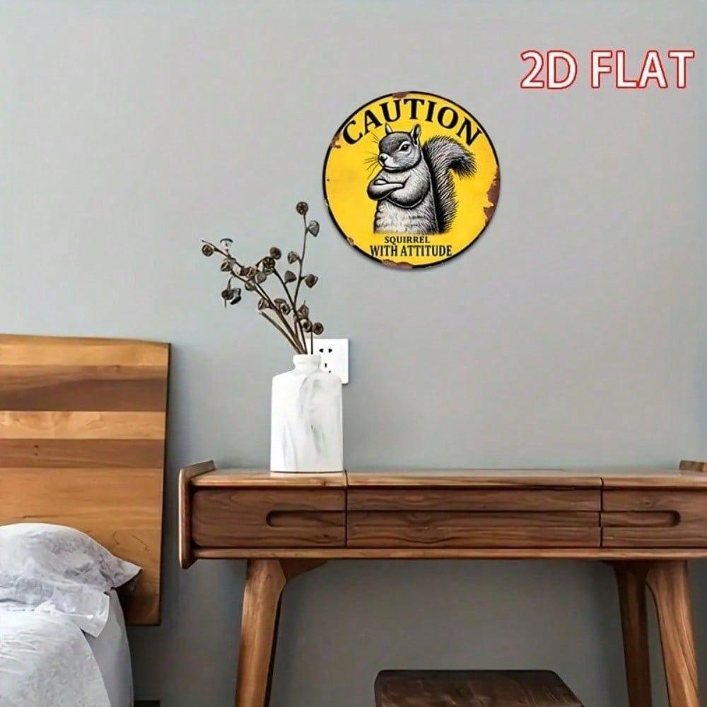 2D Vintage Round Metal Wall Sign Farmhouse Garage Garden Home Decor