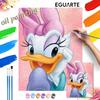 Daisy Duck Oil Paint by Numbers Painting Kit Handmade Diy Home Decor Gifts Wall Art Canvas Picture Crafts for Room Decor 130