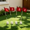 4 Pieces Practice Flagstick with Cup Numbered Golf Fiberglass