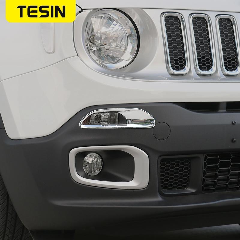Car Daytime Running Light Day Lights Lamp Trim Cover For Jeep Renegade 2016 2017 2018    2022 Exterior