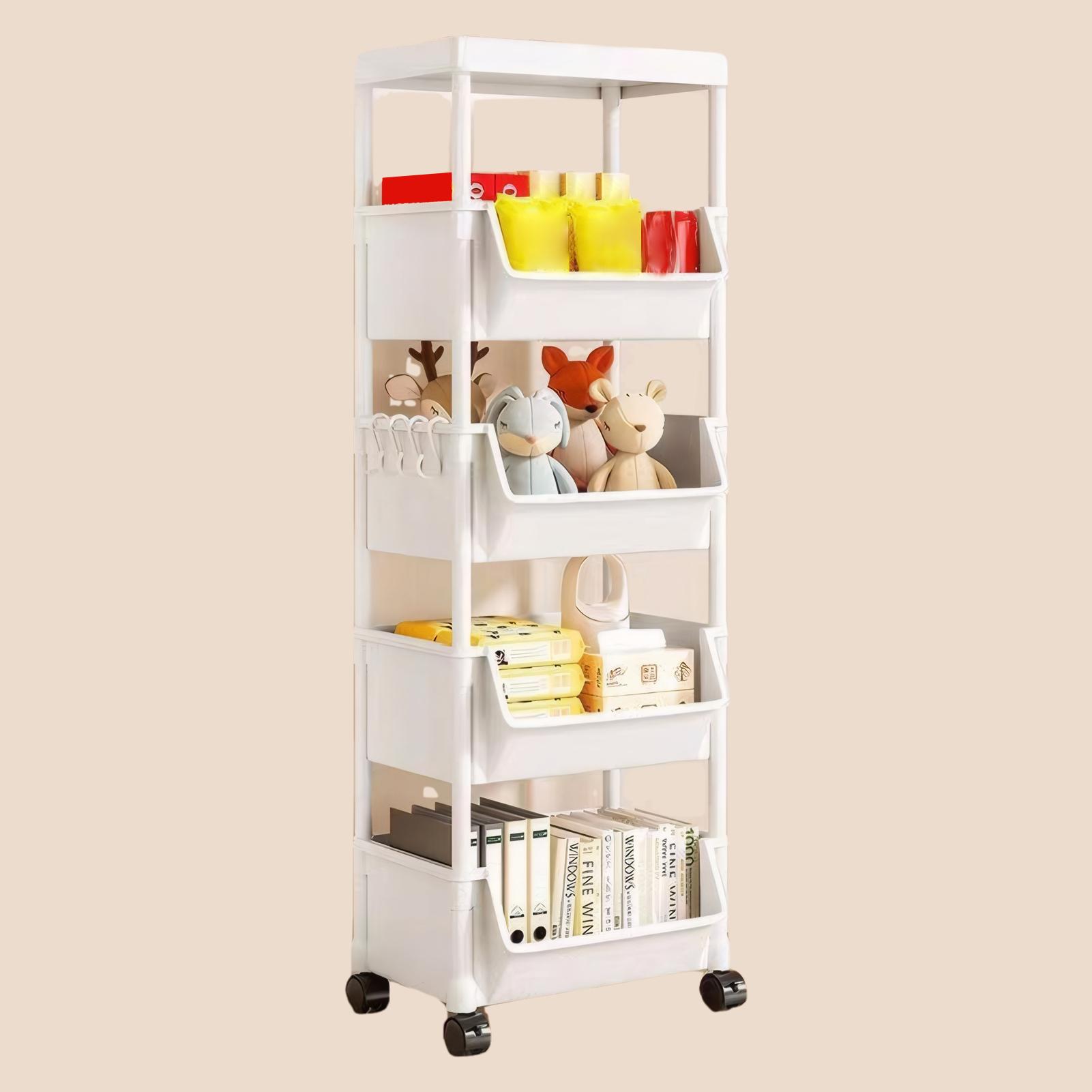 2-4-слойная передвижная стойка для хранения на кухне, настенные шкафы для дома, спальни, ванной комнаты, органайзер на тележке