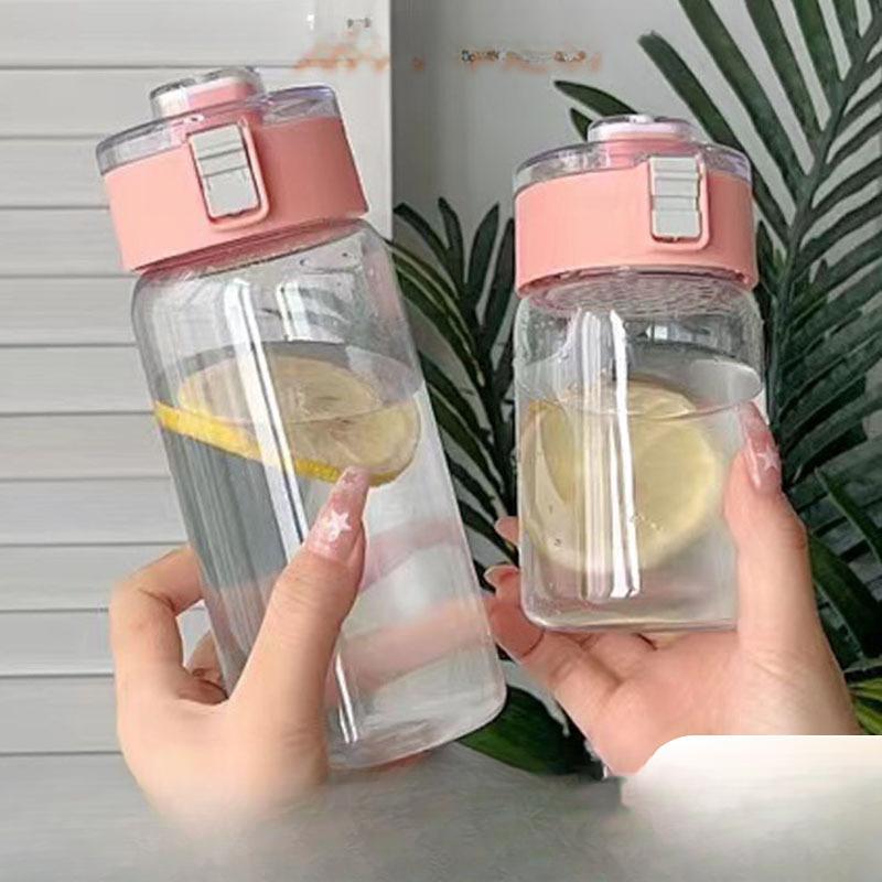 

Чашка для воды, удобная чашка большой емкости, летняя портативная спортивная чашка для воды для студентов и студентов мужского и женского пола 350ml розовый