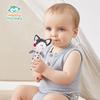 Happy Monkey Black & White Grasping Stick Pacifier Rattle for Newborns - Squeezable BB Stick Hand Rattle for Early Education
