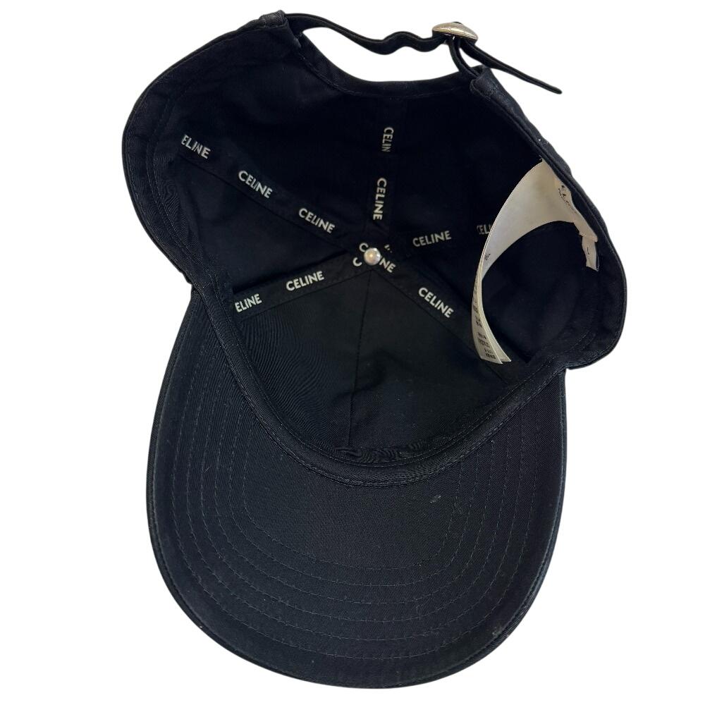 CELINE 2AUY8969P C Logo Initial Baseball cotton cap black cotton Used