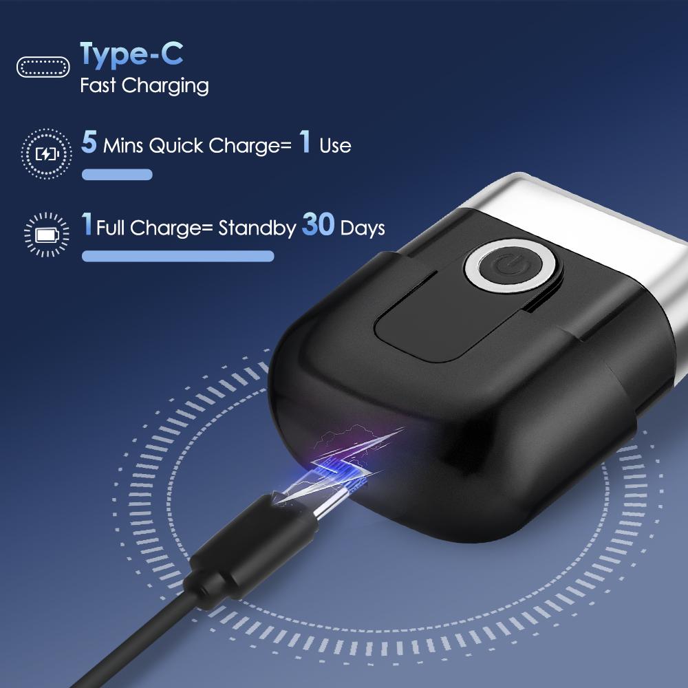 Electric Shaver for Men 3 Floating Blade Heads Beard Shaver Cordless Men's Shaver LED Display Face Shaving Beard Trimmer