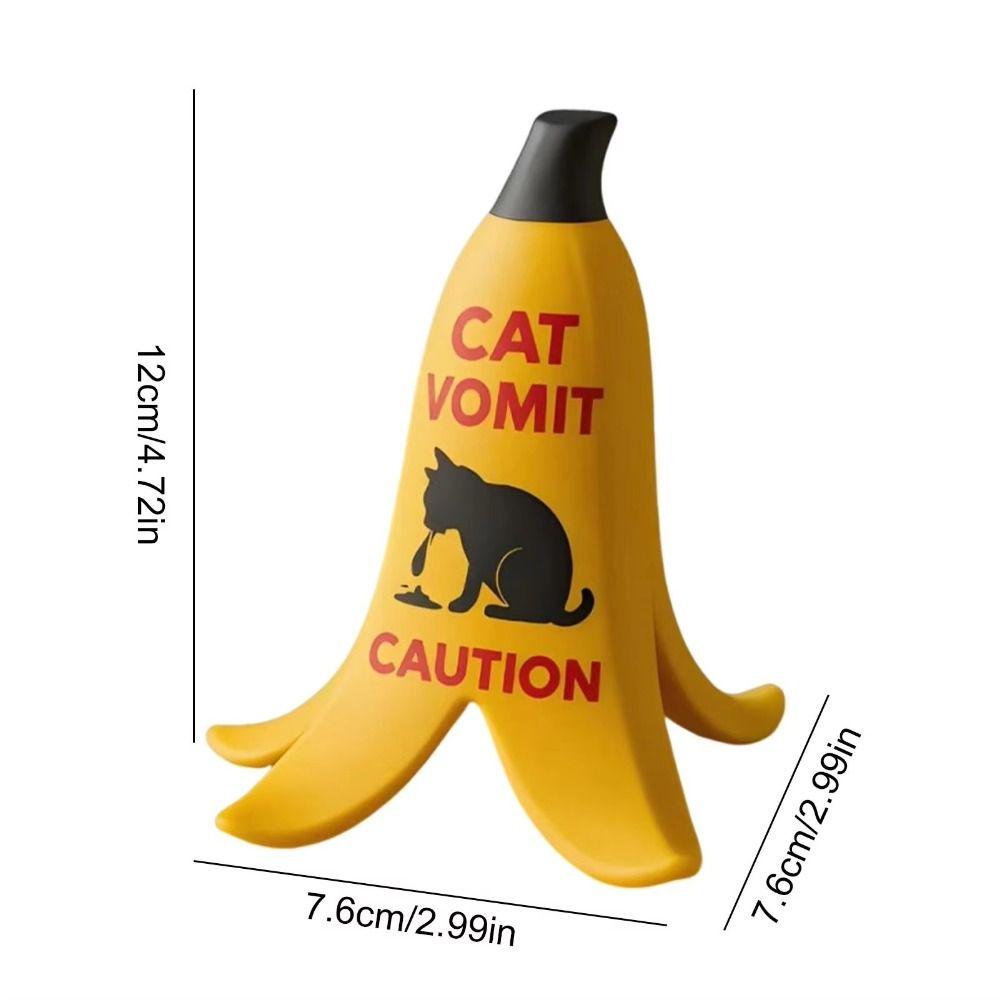 Banana Peel Shape Cat Vomit Caution Sign Gift Warning Sign Cute Dog Vomit Sign  for Home Office