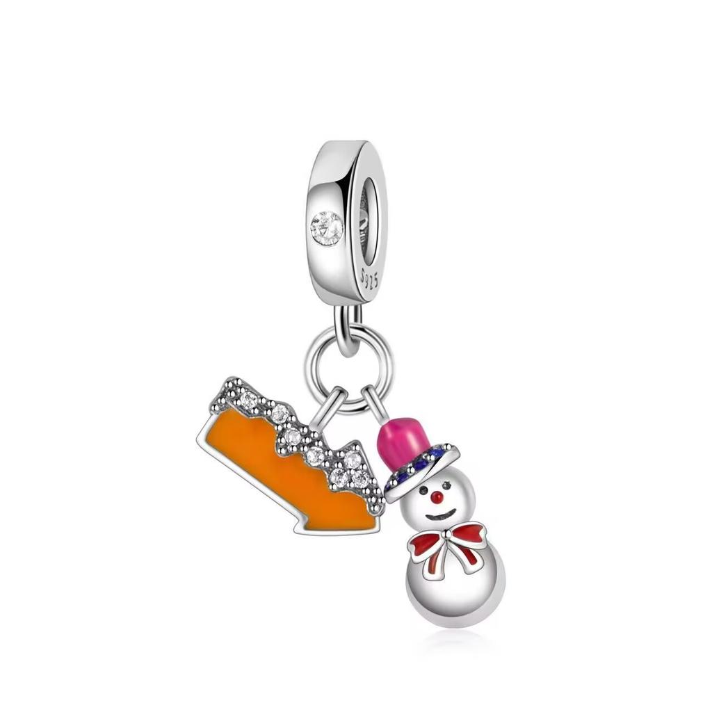 New Fashion Christmas Series Snowman Christmas Hat Elk Charms Fashion Pendant Fit Original Bracelets Diy Women Jewelry Gift