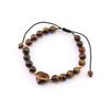 Natural Crystal Love Bracelet, Various Materials, White Powder Amethyst Beaded Bracelet, Adjustable Bracelet B111