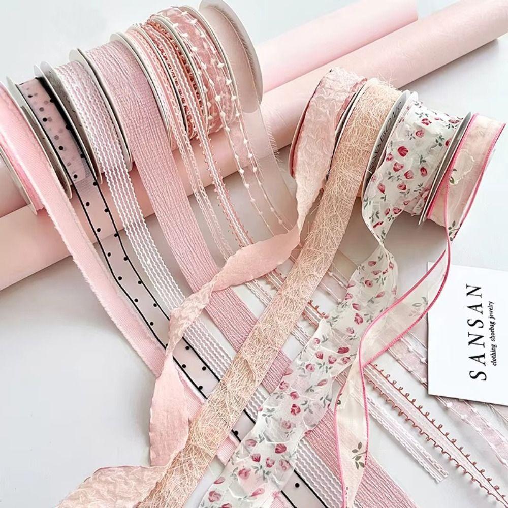 

Girly Style Decorative Streamers Handmade Cake Decorative 2025 Packaging Straps 9