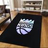 Sacramento Kings Flannel Pattern Square Carpet,Area Rug,Carpet Rug for Living Room Bedroom Sofa Playroom Decor,Non-slip Floor Mat