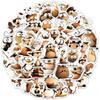 50-Piece Creative Animal Art Cartoon Stickers for DIY Decoration: Phone Cases, Notebooks, Water Bottles