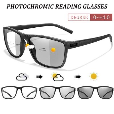 Rectangular Photochromic Reading Glasses Ultra-Lightweight Presbyopic Spectacles For Middle-Aged And Elderly Daily Wear Surf