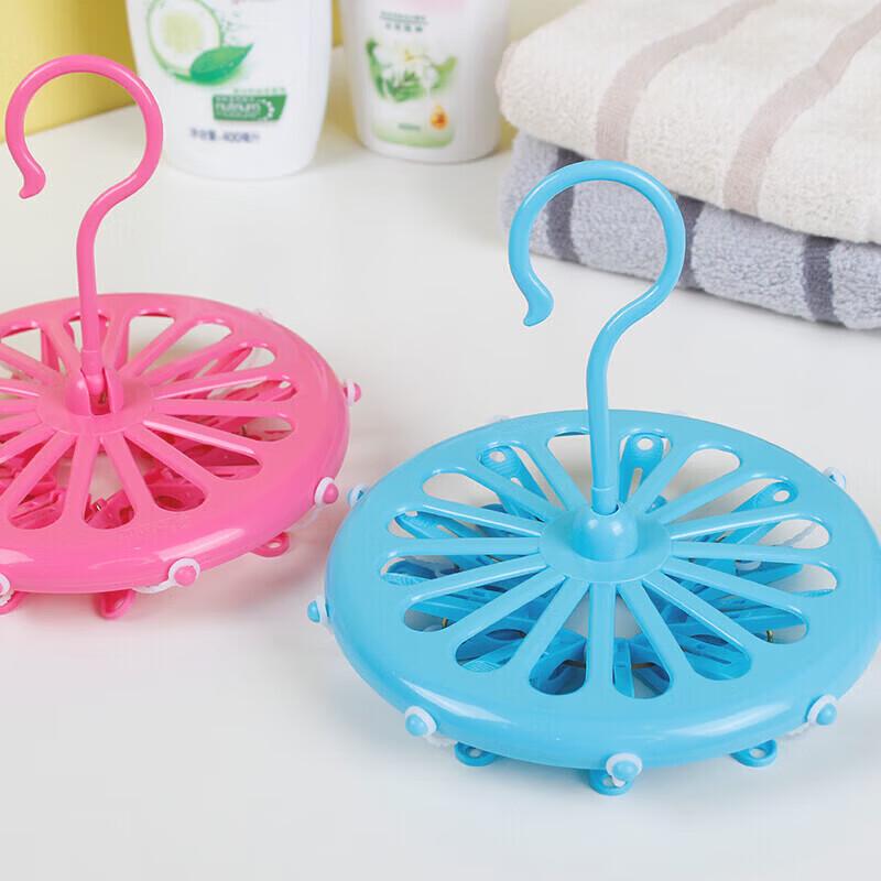 CHAHUA Round Multi-functional Sock Drying Rack with 9 Clips
