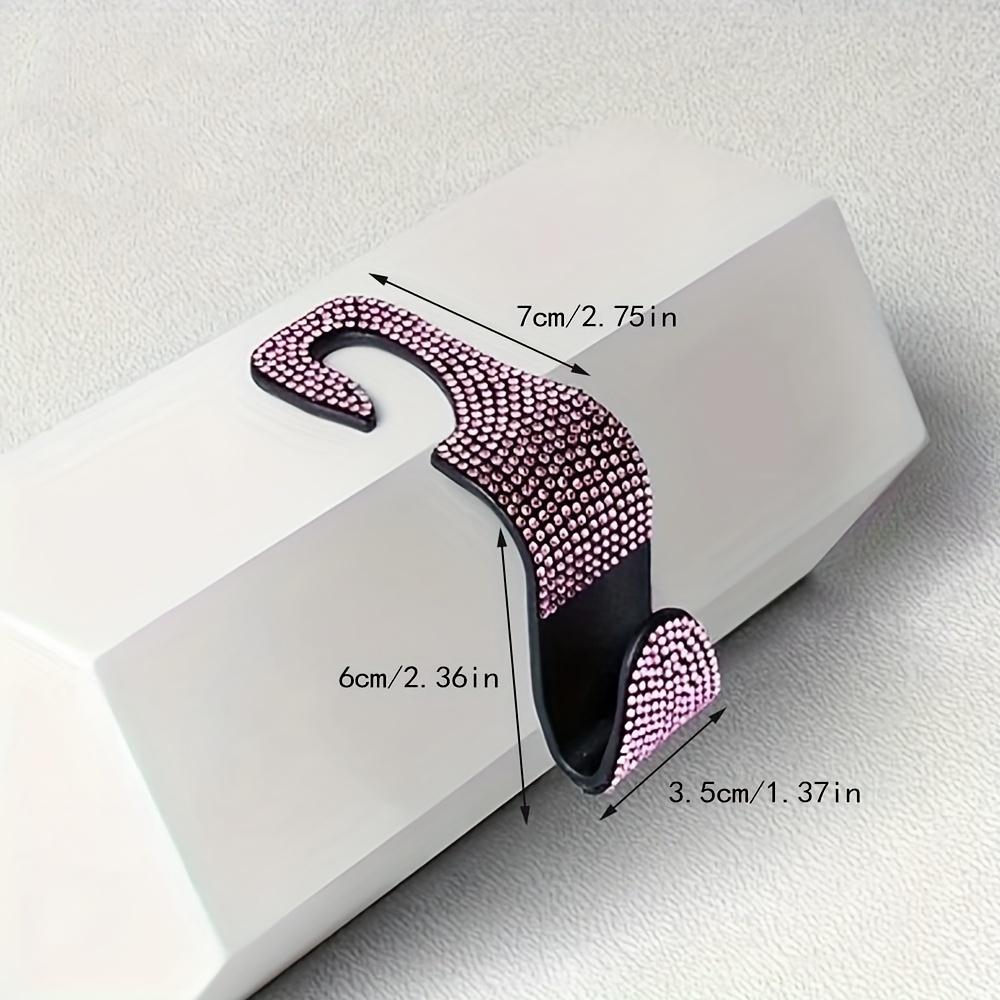 3 Pieces Diamond Pendant Car Hooks - Creative Backrest Hidden Hooks, Easy Install for Car Interior Decor