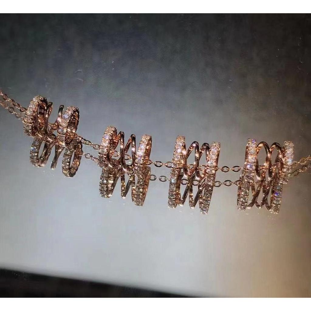 Petit Collier de Taille pour Femmes Version Coréenne Simple Plaqué Or Rose Chaîne Clavicule Niche Tendance Or Cadeau