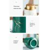 Flacone per Lozione in Marmo da 400ML Dispenser per Shampoo a Pressione di Fascia Alta Porta Sapone Liquido Ricaricabile Vaso in Ceramica Accessori per il Bagno Casa
