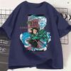 Kamado Tanjiro Tshirt For Unisex Demon Slayered Amazing Pure Cotton Tee Shirt O Neck Short Sleeve T Shirt Party Clothing