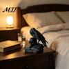 Statua Teschio Corvo Nero Statua, Statuetta Corvo Gotico Stampata 3D per Scrivania Ornamento Desktop Estetica Oscura Mensola, Arte Spettrale di Halloween