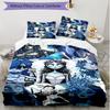 3pcs Duvet Cover Set (1*Duvet Cover + 2*Pillowcase, Without Core), Corpse Bride Print Soft All‑Season Bedding Set, Home Bedroom Decor Gift