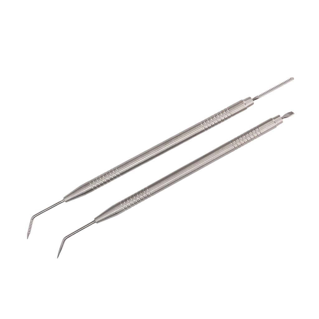 2pcs Eyelash Lift Separator Tools Double Headed Stainless Steel Lash Separation Rod with Comb